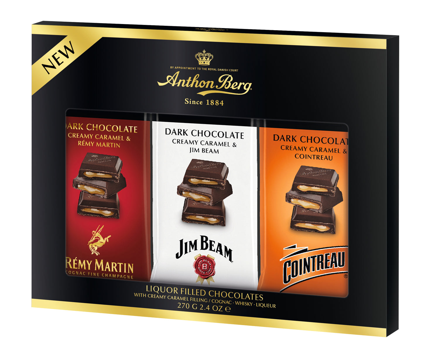Anthon Berg Dark Chocolate & Caramel Liqueur Trio Pack